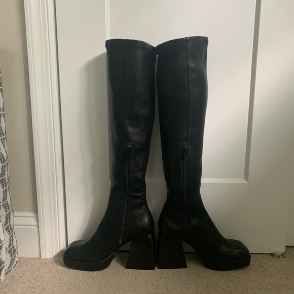 Jeffrey Campbell | Shoes | Jeffrey Campbell Dauphin Over The Knee Square Toe Boots | Poshmark